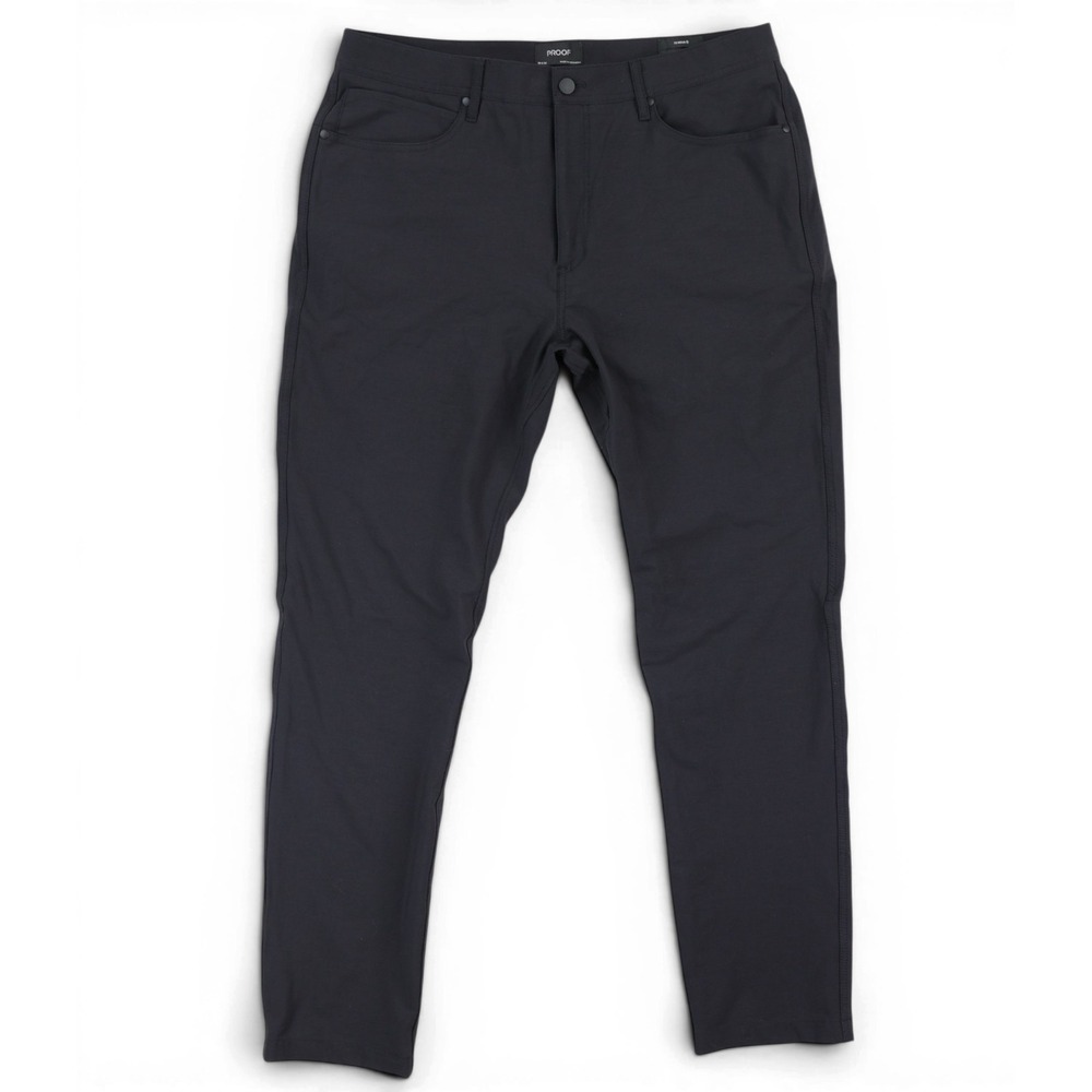 Proof 72 Hour Pants Mens 35x32 Black Merino Wool Blend Trouser Huckberry Stretch